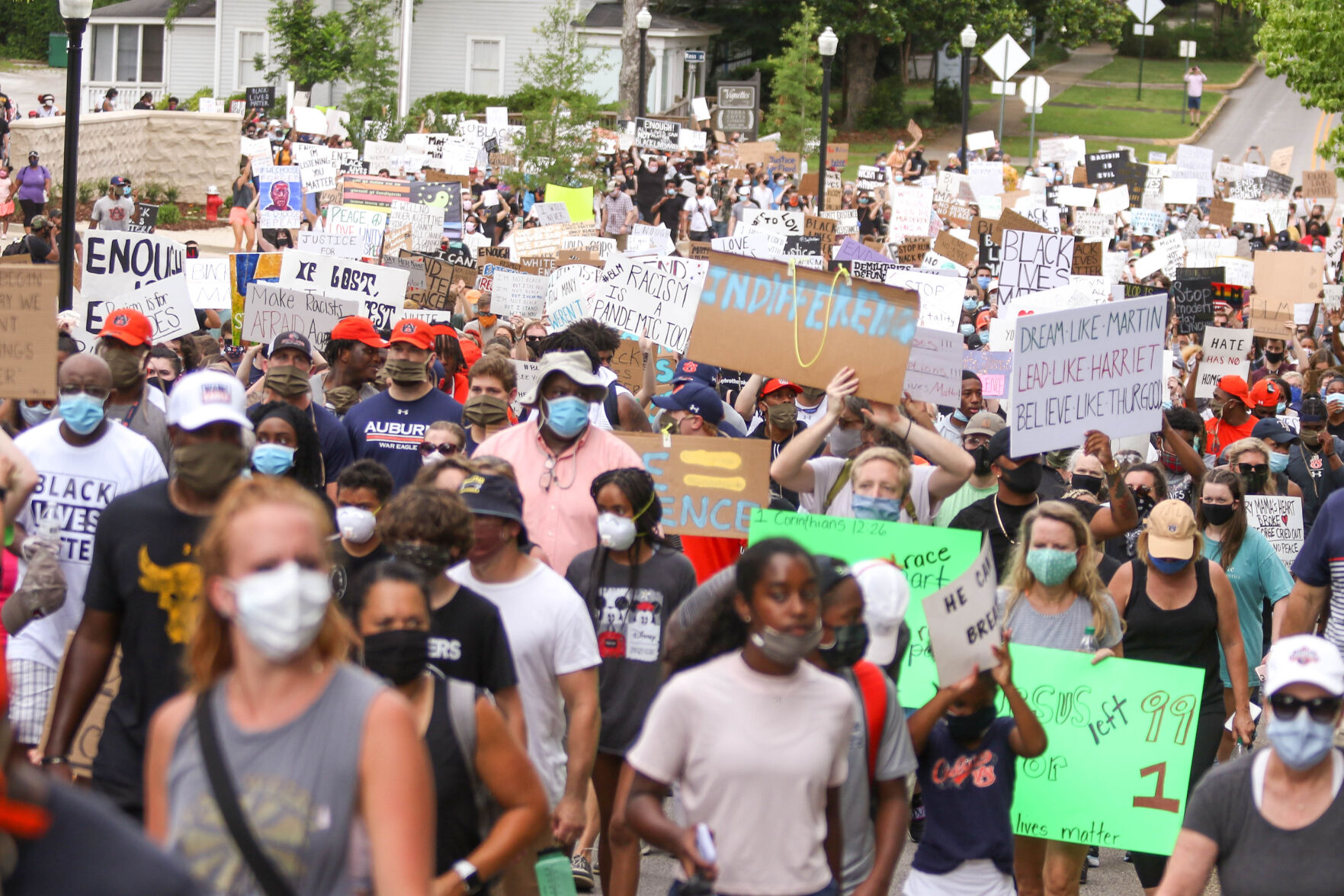 Auburn Students & Community for Change protest and march